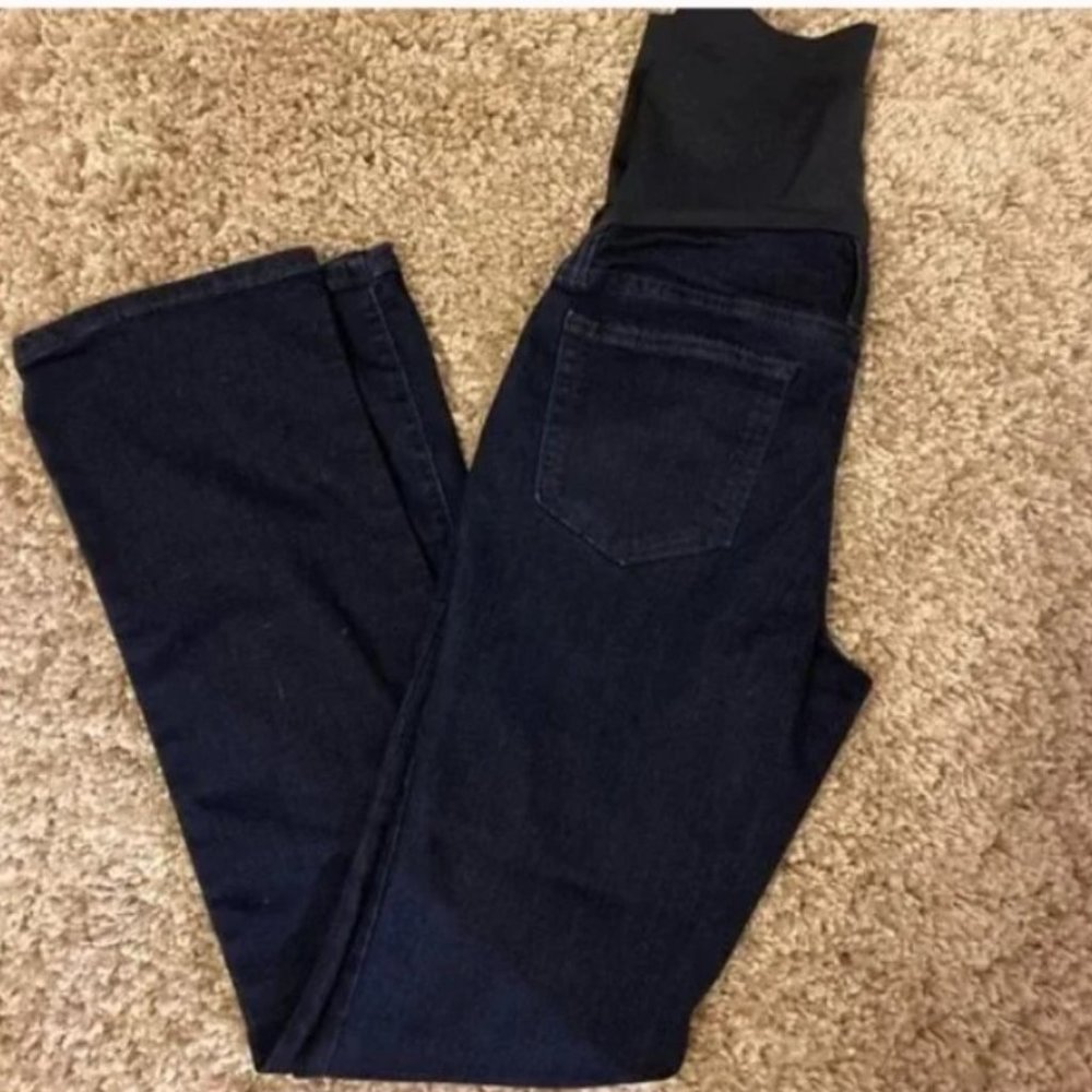 a.glow Maternity dark wash bootcut jeans